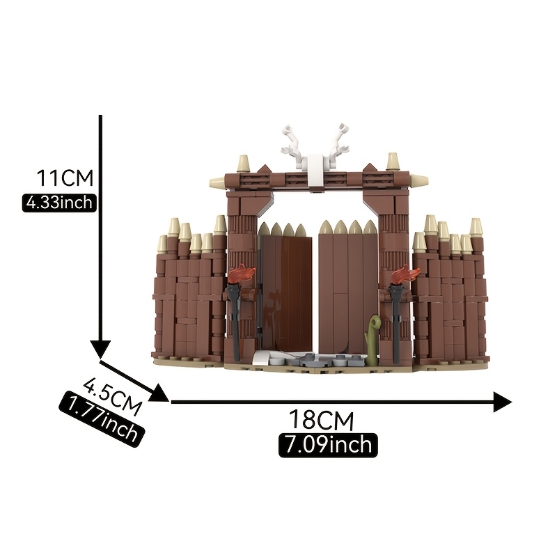 Medieval Architectural Scene Gates Building Block Set